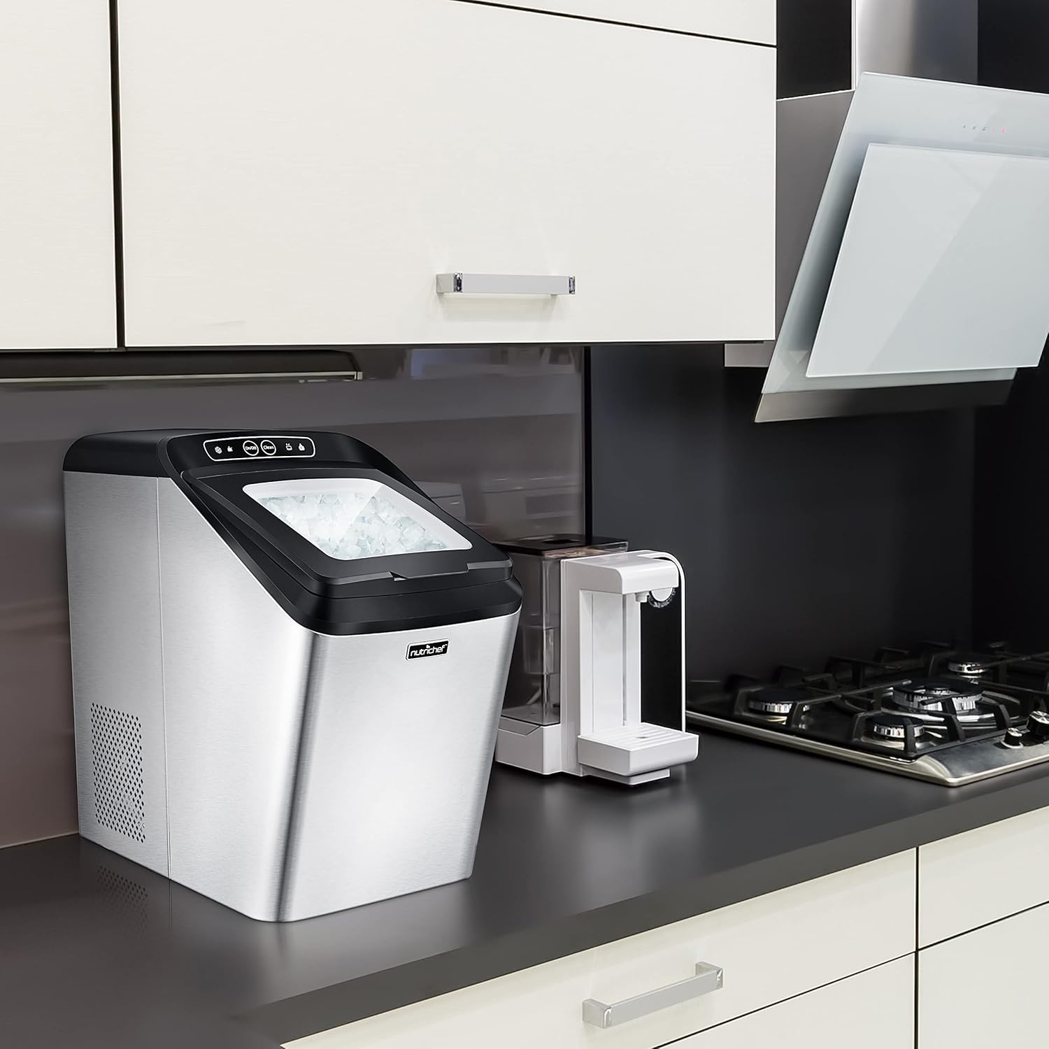 Buy NutriChef Countertop Nugget Ice Maker Machine Electric Nugget Ice