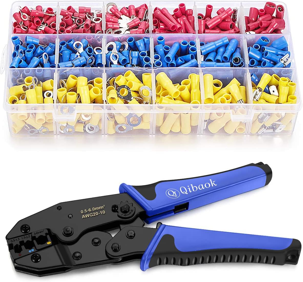 - Qibaok Wire Terminals Crimping Tool Kit with 800 PCS Wire Connectors