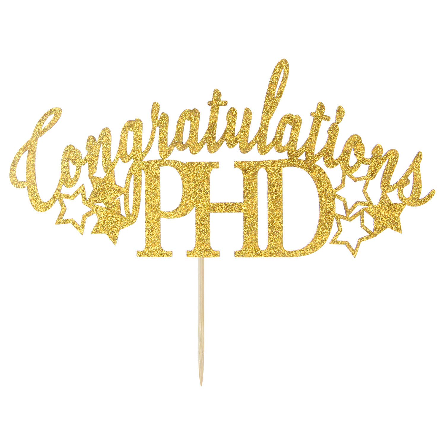 Buy Gold Glitter Congratulations PHD Cake Topper Class Of 2021