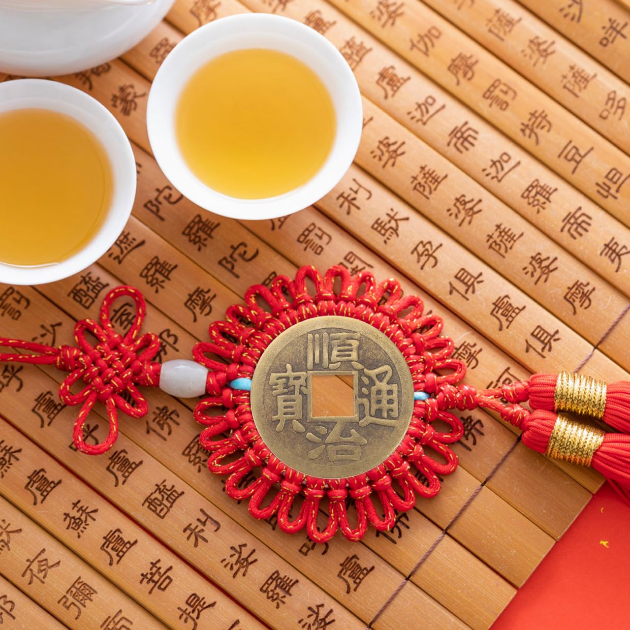 Inzopo Lot de 6 pièces de Monnaie Chinoise Feng Shui Ancienne Fortune 4,2 cm de diamètre I King Money Charm Inzopo Lot de 6 pièces de Monnaie Chinoise Feng Shui Ancienne Fortune 4,2 cm de diamètre I King Money Charm