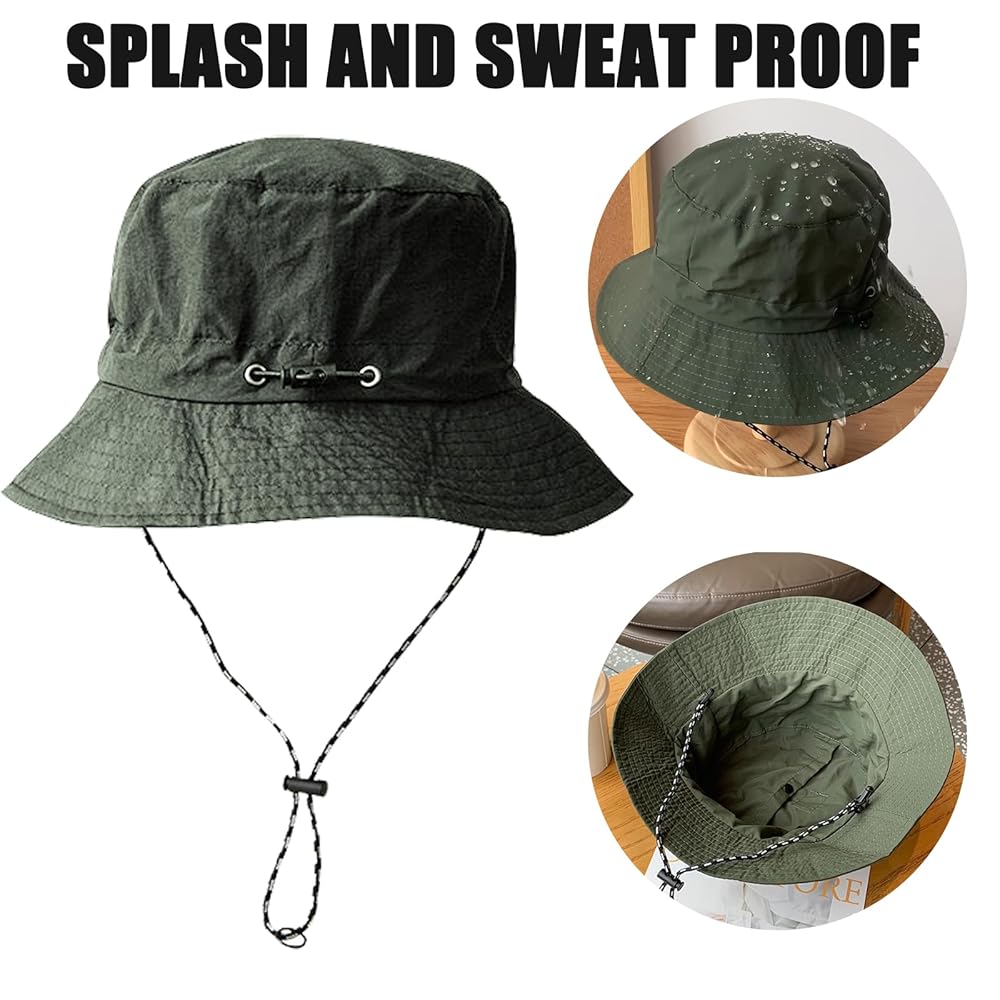2 Cappelli Pescatore UV - Regolabili, Per Uomo E Donna, Ideali Per Pesca, Safari, Escursionismo