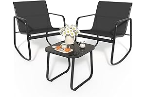 YITAHOME 3 Piece Patio Rocking Chair Set for Conversation