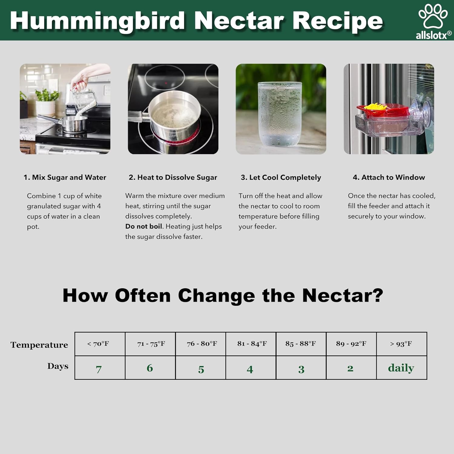 Window Hummingbird Feeder for Outdoors, 4 Bee-Proof Feeding Ports, Leak-Proof 10 oz Nectar Reservoir, Built-in Ant Moat, Strong Suction Cups for Up-Close Bird Watching, Easy to Clean (2 Pack)
