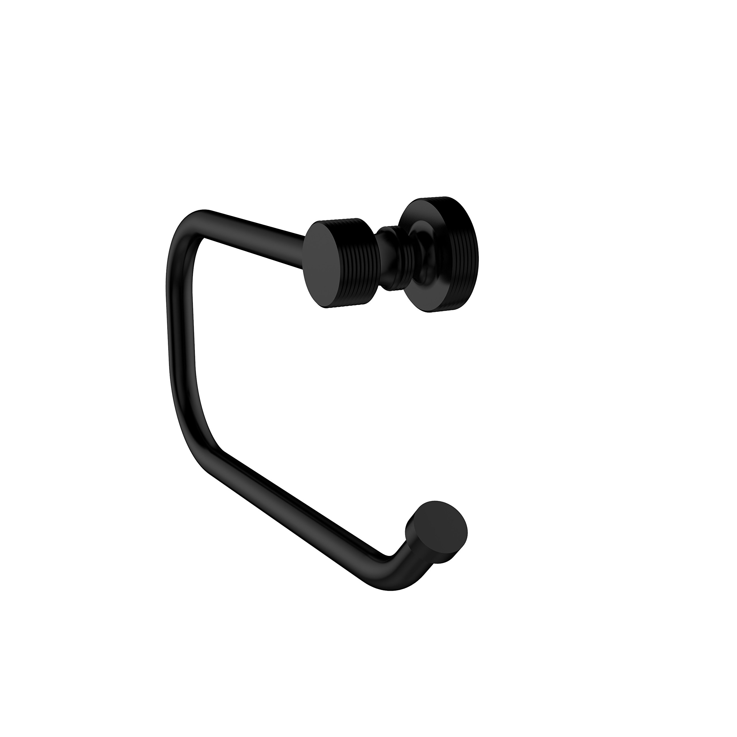 Allied Brass FT-24E-BKM Foxtrot Collection European Style Tissue Toilet Paper Holder, Matte Black