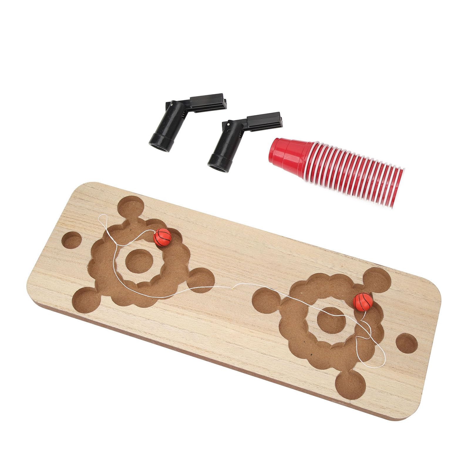 Gioco da Bere Beer Pong in Legno con 20 Bicchieri