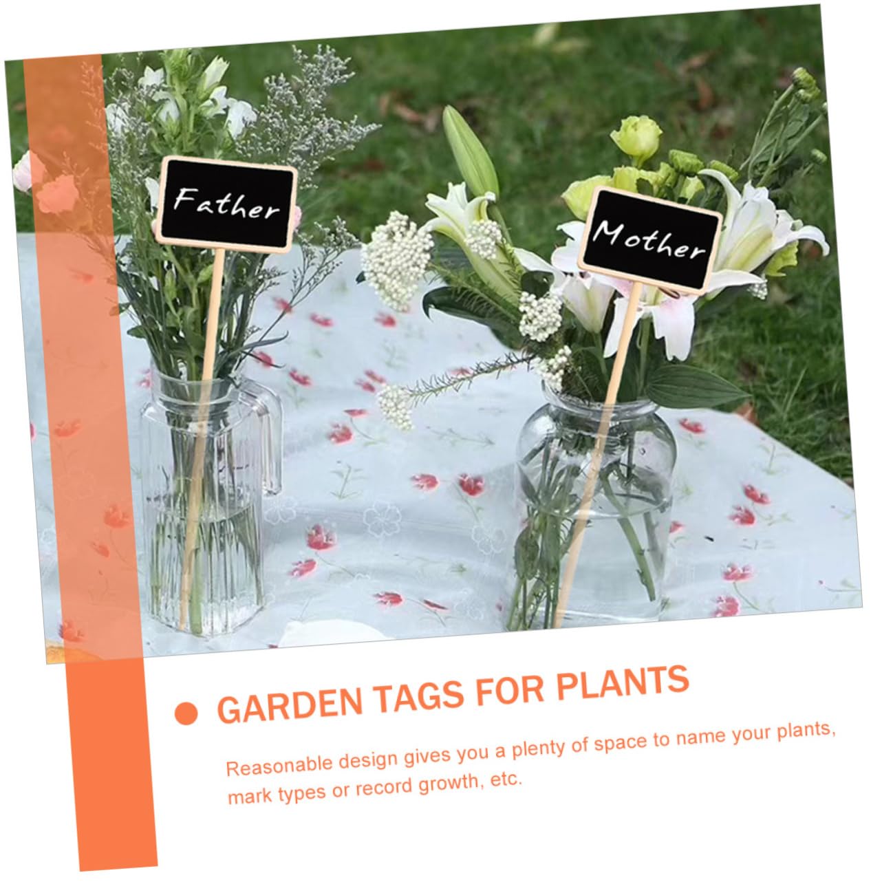 VICASKY 2sets Sturdy Wooden Plant Tags Garden Succulent Labels Flower Identification Boards 20pcs*2