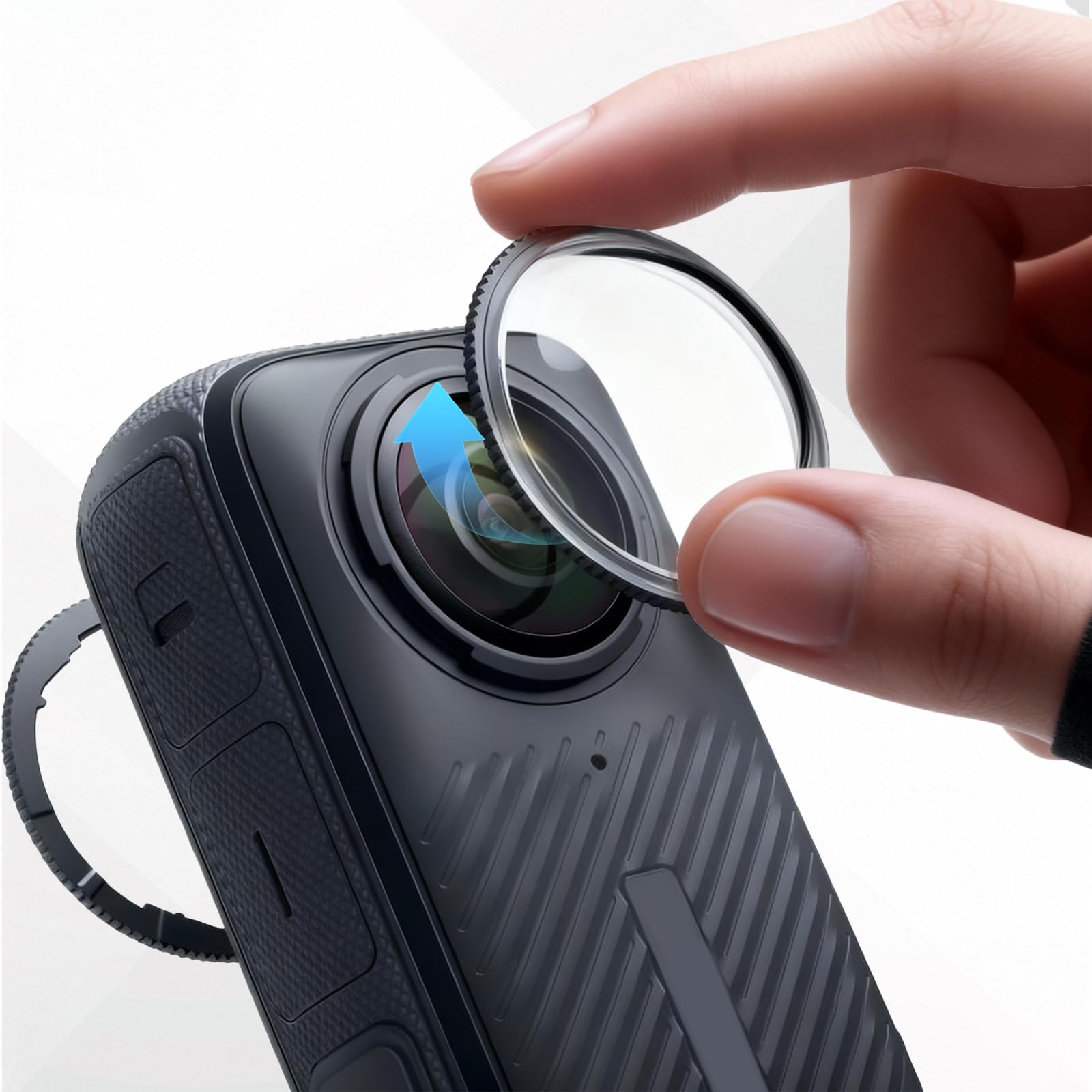 2 sztuki ochraniaczy soczewek premium do Insta360 X4 – obrotowa ochrona obiektywu z filtrem UV, ochrona przed zarysowaniami i kurzem – pasujące akcesoria Insta360 X4 zapewniają wyraźne zdjęcia i
