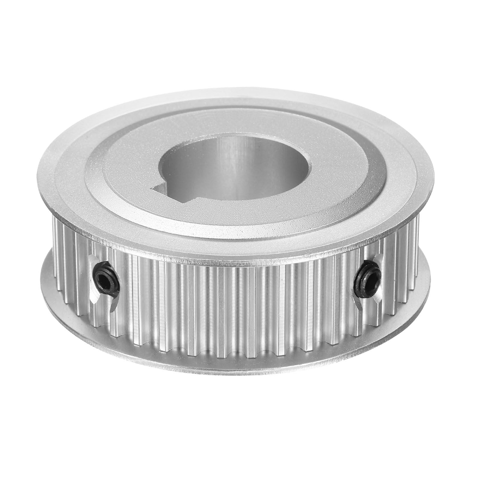 Photo 1 of uxcell 5M-40T-5/8B Timing Belt Pulley 5/8" Bore, 40 Teeth Aluminum Alloy Synchronous Wheel with Keyway, Pitch 5mm Tooth for 15mm Width Belt