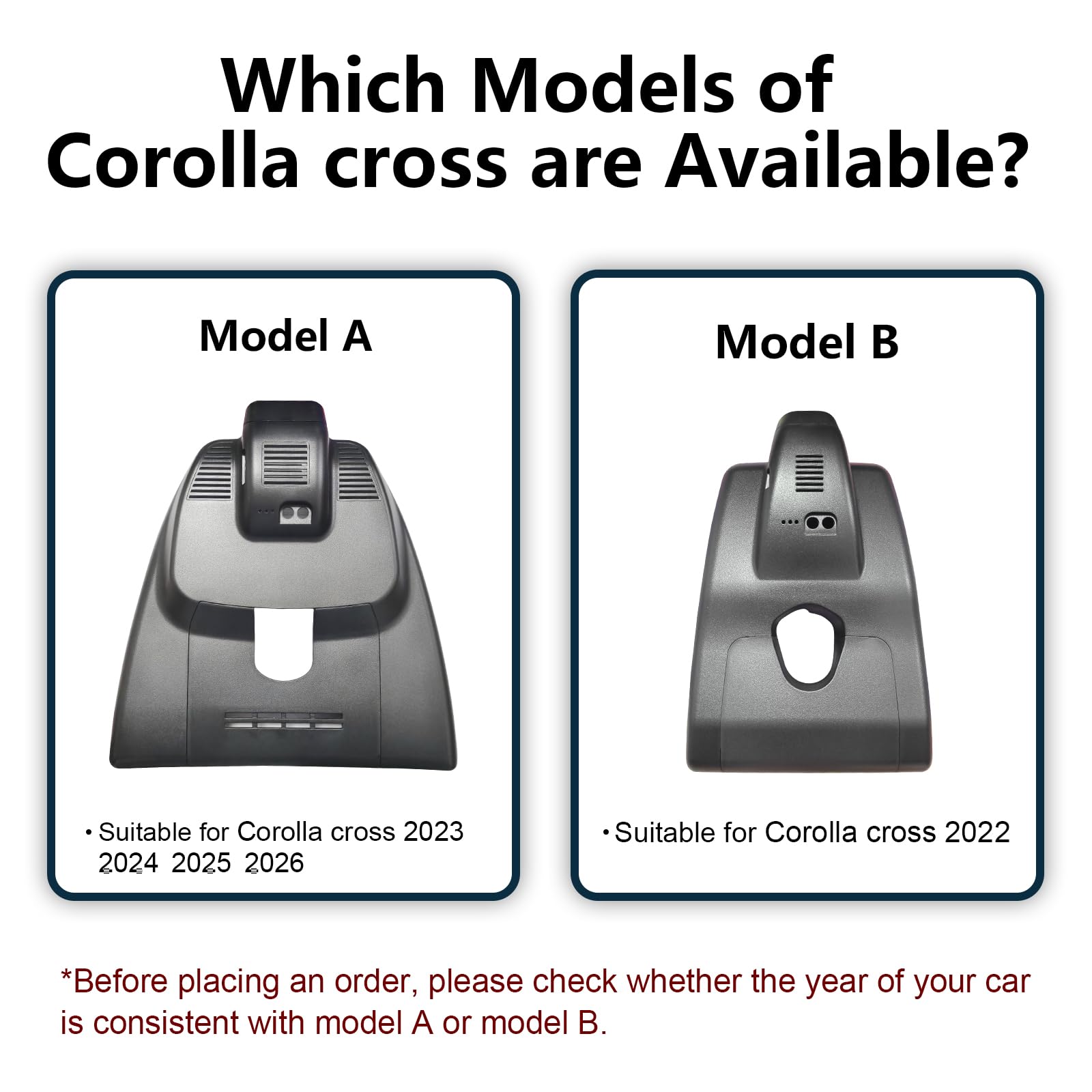MANGOAL 4K+1080P Kamera samochodowa Przodu i Tyłu, Wygląd OEM Dash Cam, Dotyczy do Toyota Corolla Cross & Corolla Cross Hybrid 2023 2024 2025 2026, LE L XLE, Czujnik G, WiFi & App, Karta 128 GB | 2023, 2024, 2025, 2026 (model A), LE L XLE, OEM Factory Loo