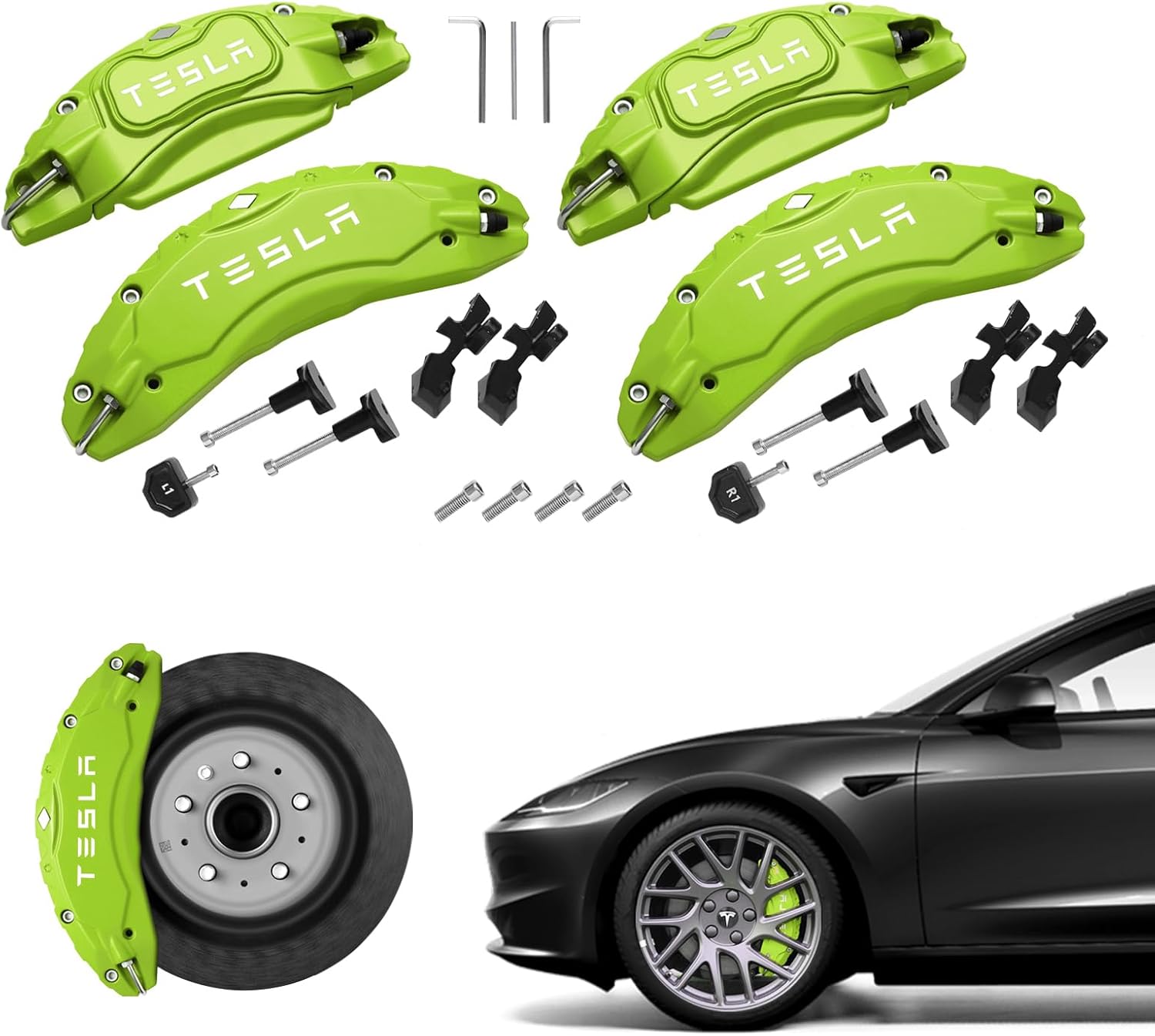 Weishine Brake Caliper Covers Set of 4 Compatible with