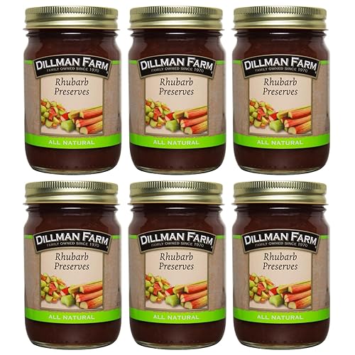 Dillman Farm All Natural Rhubarb Preserves - Gluten-Free, Non-GMO, Vegan,