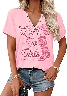 Country Music Shirts for Women V Neck Rock Band Tshirt Vintage Graphic Country Concert