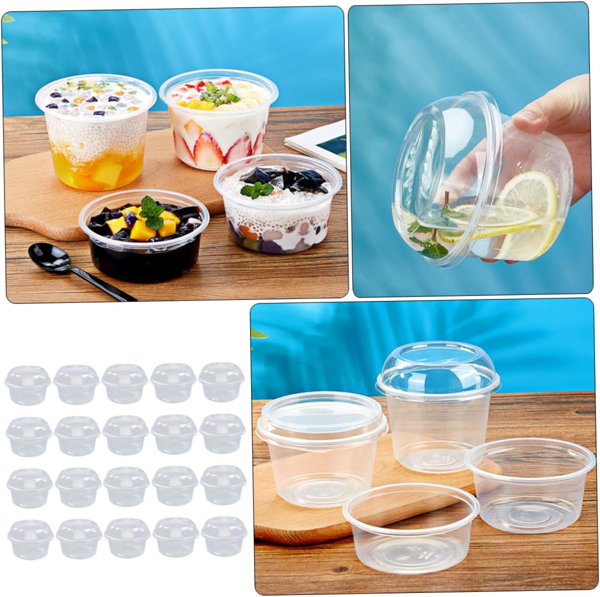 Dessert Packaging Box with Lid 360ml Cupcake Carrier Food Storage Container for Fruit Snacks and Bakery Takeout