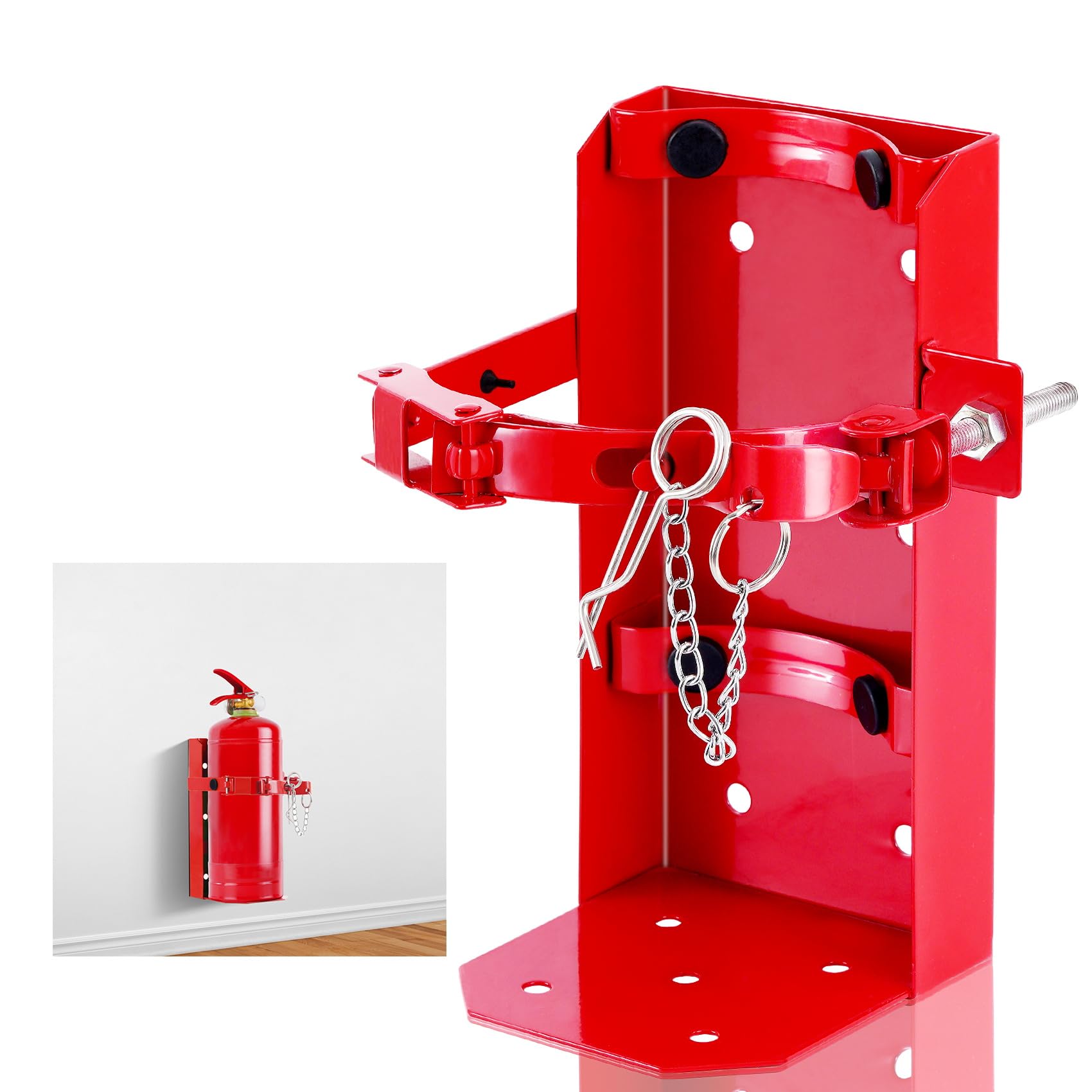 Soporte de pared para extintor de incendios apto para extintor de CO2 seco de 10 libras / 5 libras