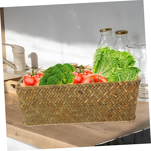 Miniatura 7 de DECHOUS Cestas de almacenamiento de mimbre con tapas, cestas tejidas, cestas de mimbre con asas, pequeñas cestas de ratán para almacenamiento,