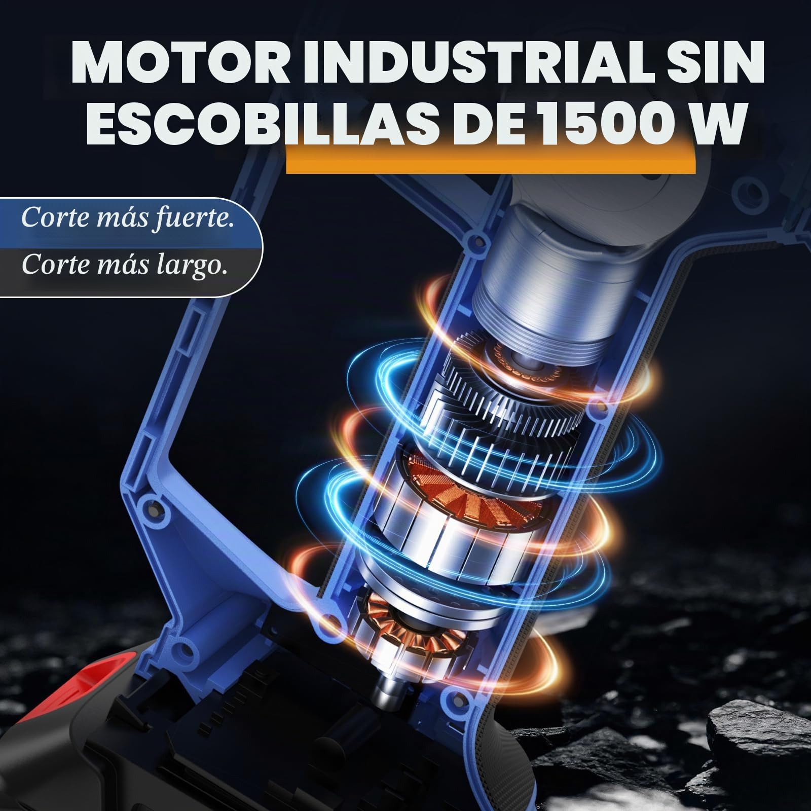 Tijeras De Podar De 60 MM Cuentan Con Una Apertura De Hoja Ajustable En Cuatro Niveles, Dos Baterías De 4.0 Ah x 2,40-50mm Diámetro de Corte, Color Azul, Kit Completo para Huerto y Jardín