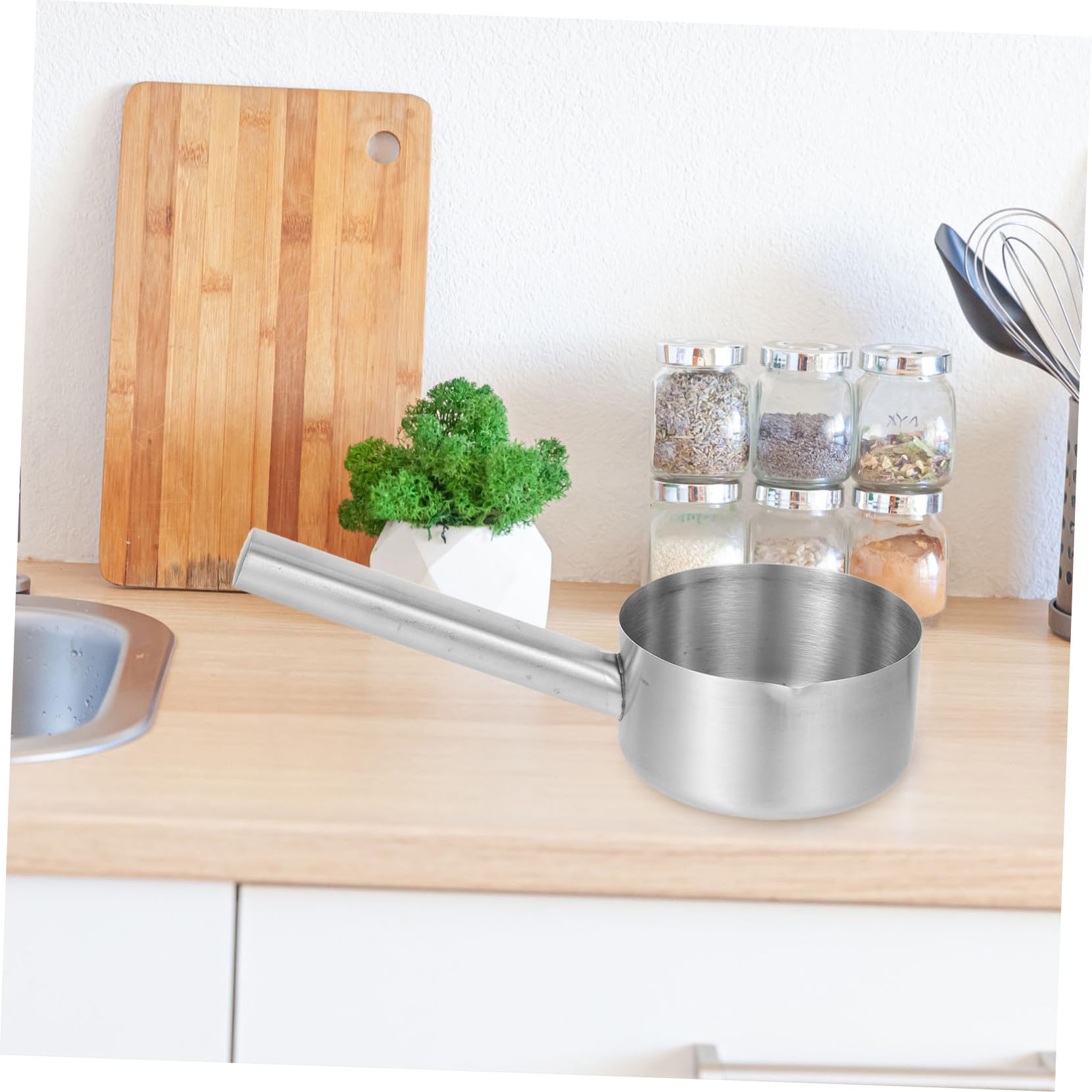 Große Schöpfkelle aus Edelstahl, Robust, Rostfrei, Silber für Küche