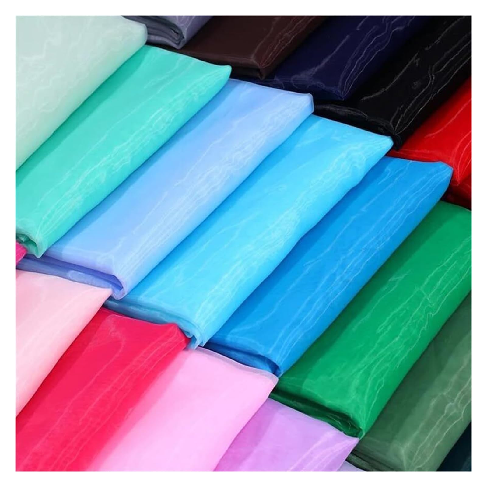 Tela de tul suave, Tela De Organza Por Metros Multicolor 100cm X 150cm(8 2)