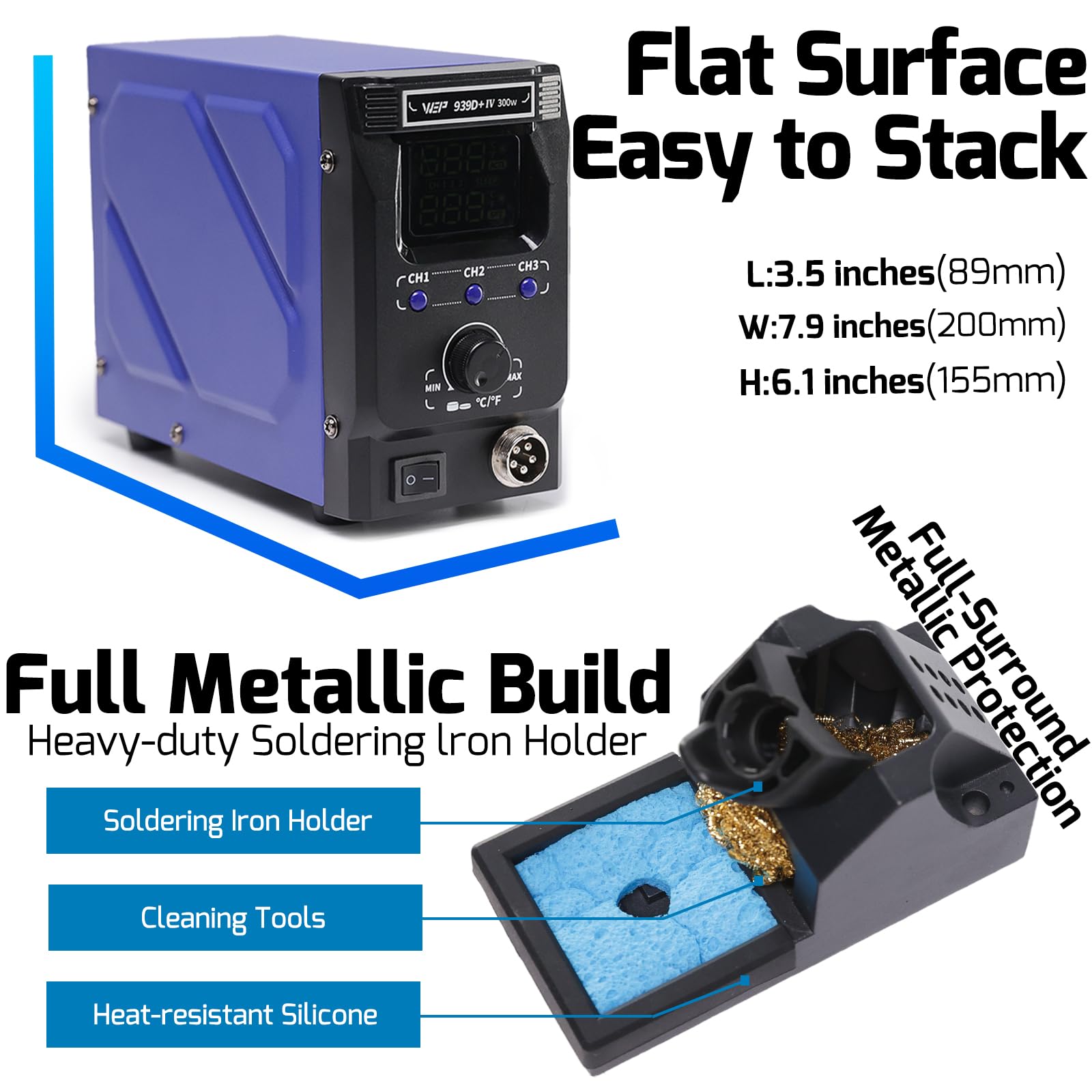 WEP Stazione di saldatura 939D+ IV (300W)