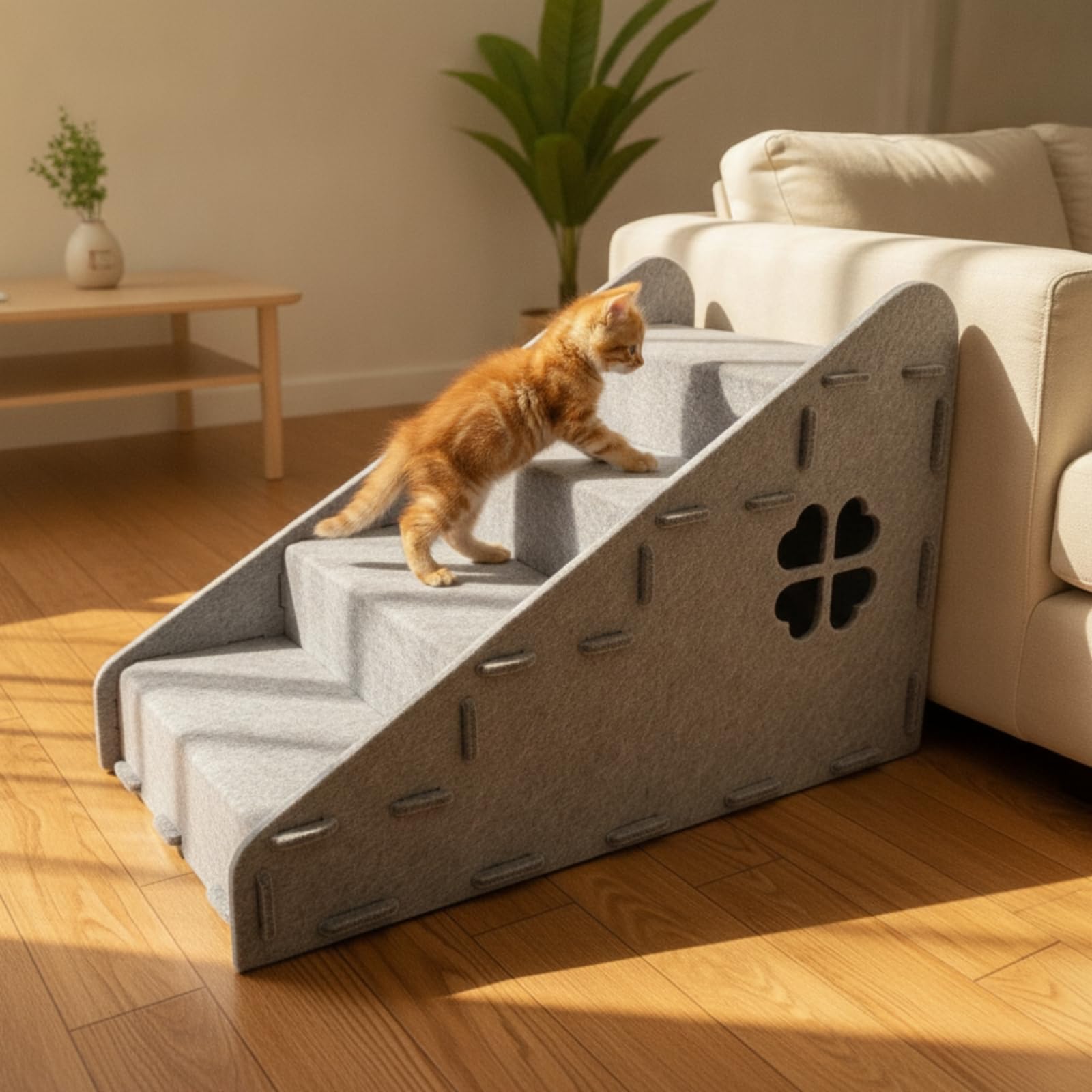 Escaleras para Perros Resistente, Verde Y Marrón
