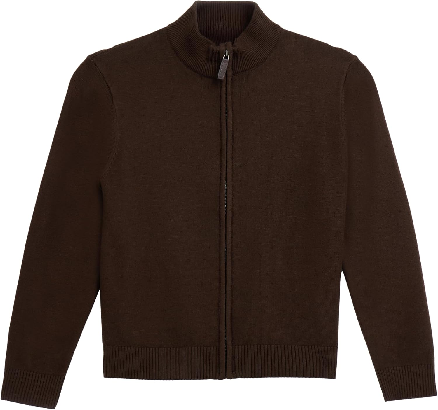 X RAY Boy's (4-12) Full Zip Mock Neck Cardigan Sweater, Kids Classic Fit Soft Lightweight Knit Sweater