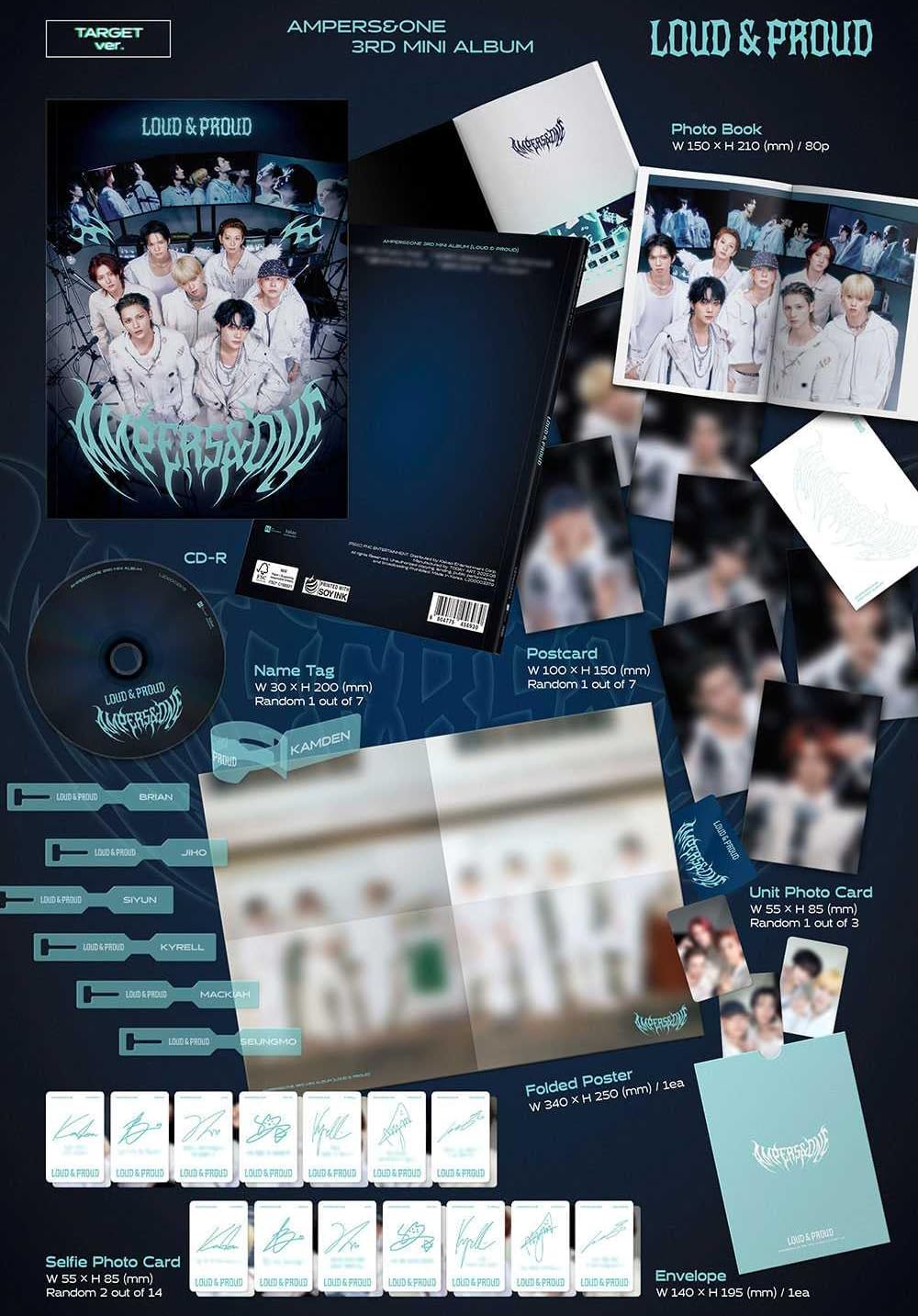 AMPERS&ONE LOUD & PROUD 3rd Mini Album [TARGET Ver.] Photobook + CD + 3 Photocard + Postcard + Poster (That's That)