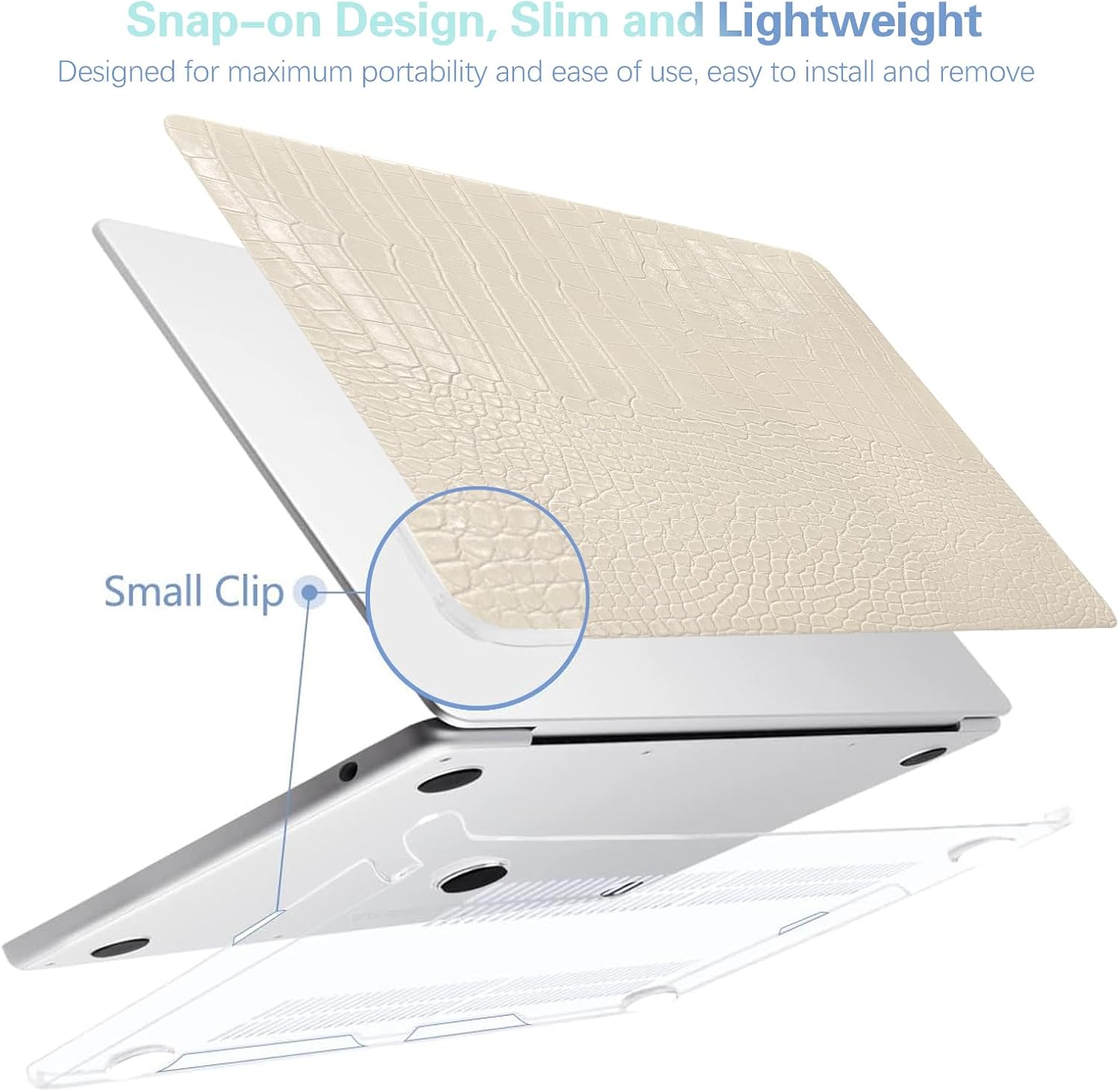 Crocodile Case for MacBook Air 15 inch 2026 M5, 2023-2025 M4/M3/M2 image 5