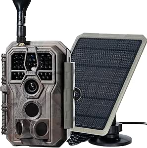 GardePro X50S Cellular Trail Camera + SP350 Solar Panel, Preloaded SIM, Compatible with Verizon, AT&T & T-Mobile, Full Video Preview, 0.1s Trigger, No-Glow IR Night Vision asin的图片