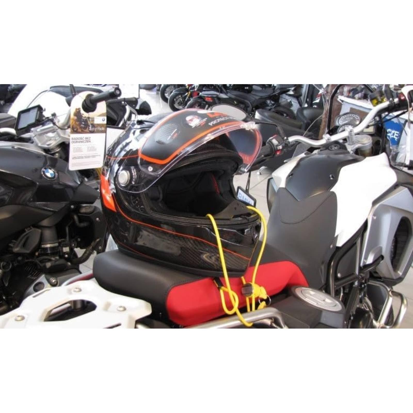 AUVRAY Antivol Casque Moto Jaune - Câble Antivol 90 cm x 4 mm - Cadenas à Clé pour Scooter et Moto sans Top-Case - Protection Sécurisée Robuste