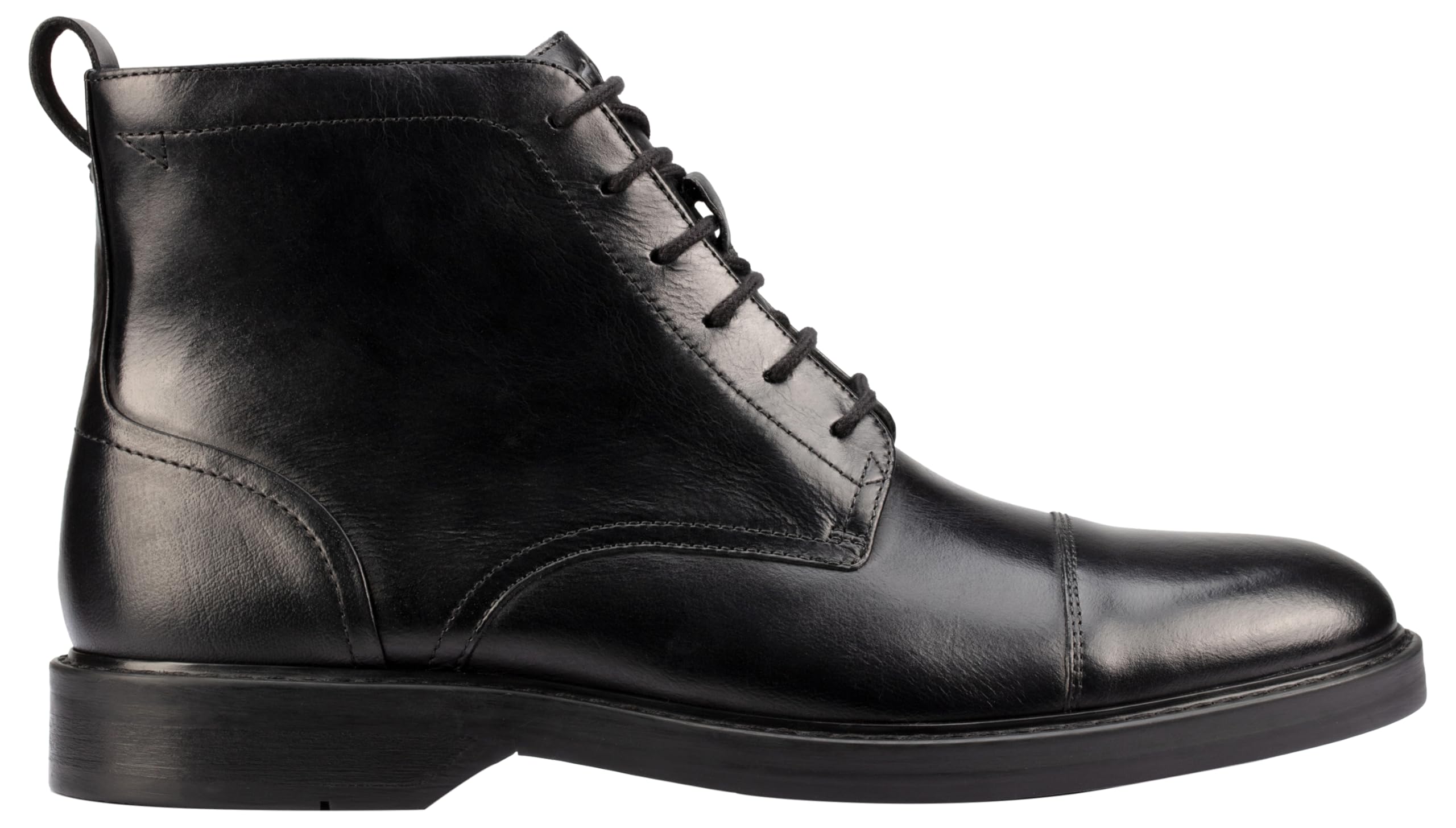 Clarks Men's Aldwin Cap Chukka Boot, Black Leather, 6.5 UK
