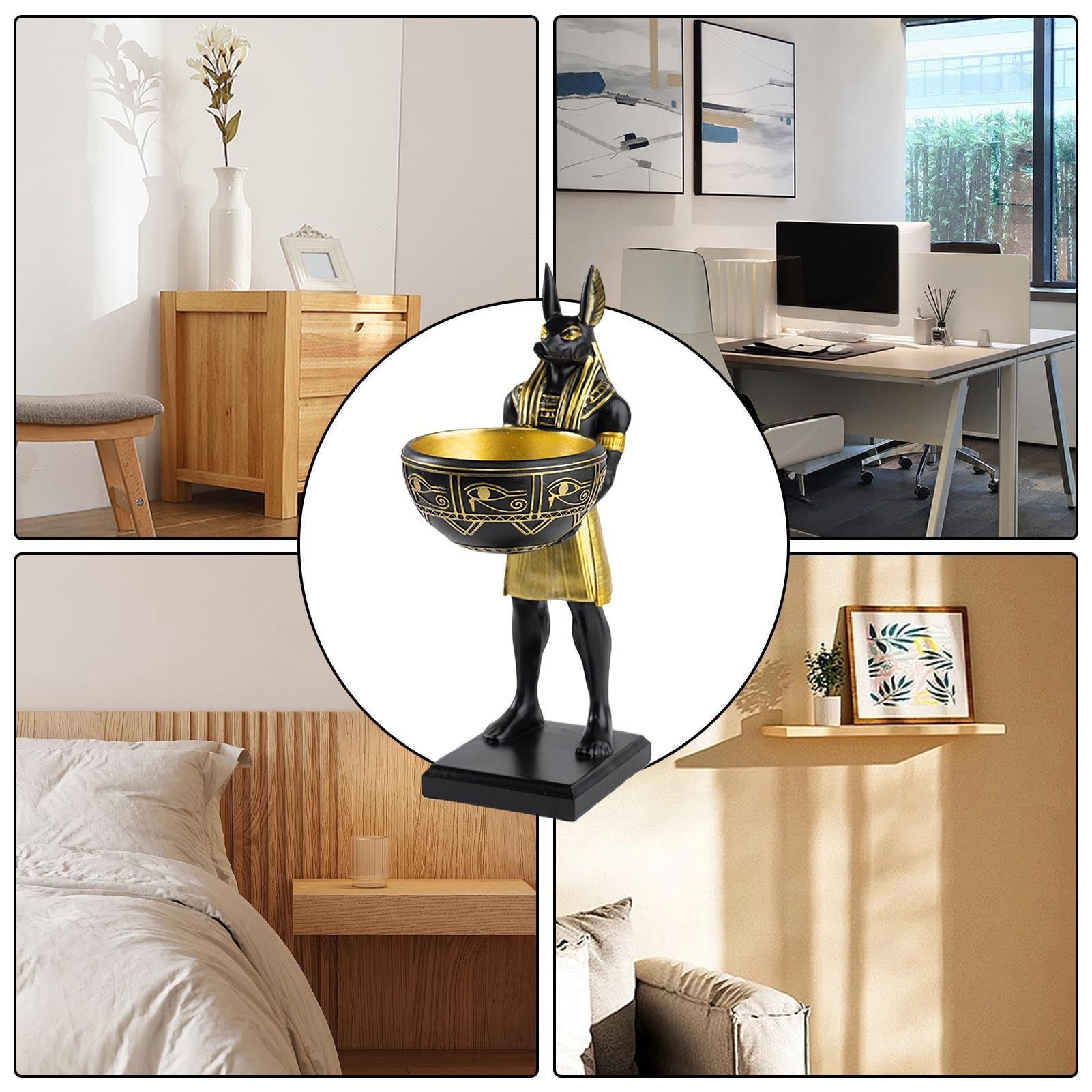 Generico Statue de chien figurines animaux décoratives debout avec