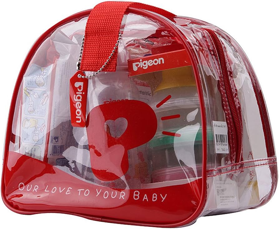 Piegeon Baby Red Bag Gift Set (Size 25 X 17 X 22 Cm.)