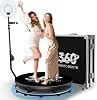 360 Degree Photo Booth Machine with Flight Case Remote Control Automatic Slow Motion 360 Degree Rotating Photo Camera Booth with Ring Light, Free Custom Logo with Stand for 1-5 Persons