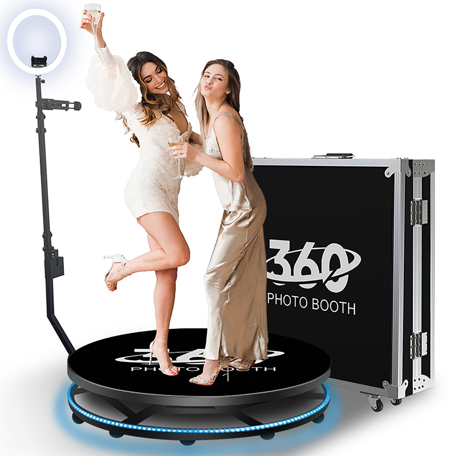 Amazon.co.jp: 360度写真ブースマシン、フライトケース付き、リモコン 