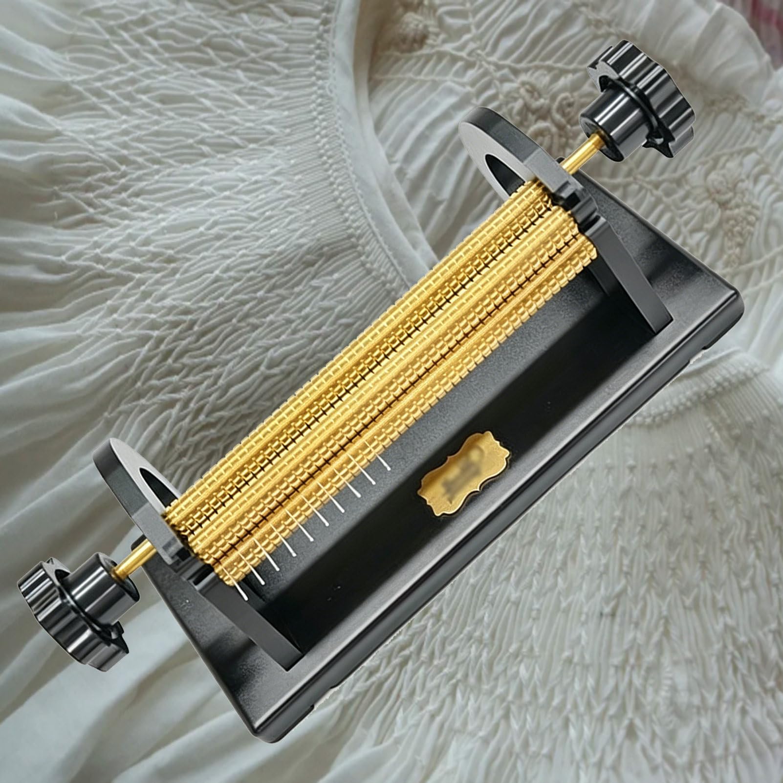 Pvxa Adjustable Smocking Pleater Machine, Smocking Pleater 24/32 Row, with Back Box and Special Needle, Needle Spacing 0.5cm, for DIY Dress Patterns and Craft Sewing 32rows
