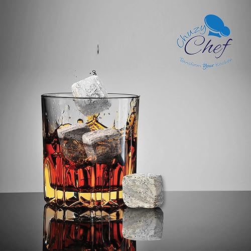 Miniatura 4 de Piedras de whisky Chilling Ice Cubitos  Juego de 9 piedras de whisky para enfriar piedras de whisky reutilizables para tus bebidas con bolsa de