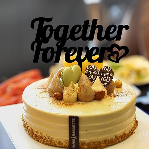 Miniatura 6 de Together Forever - Decoración para tartas de eucalipto de novia para ser, decoración de tarta de hojas y fecha establecida, nombre de familia,