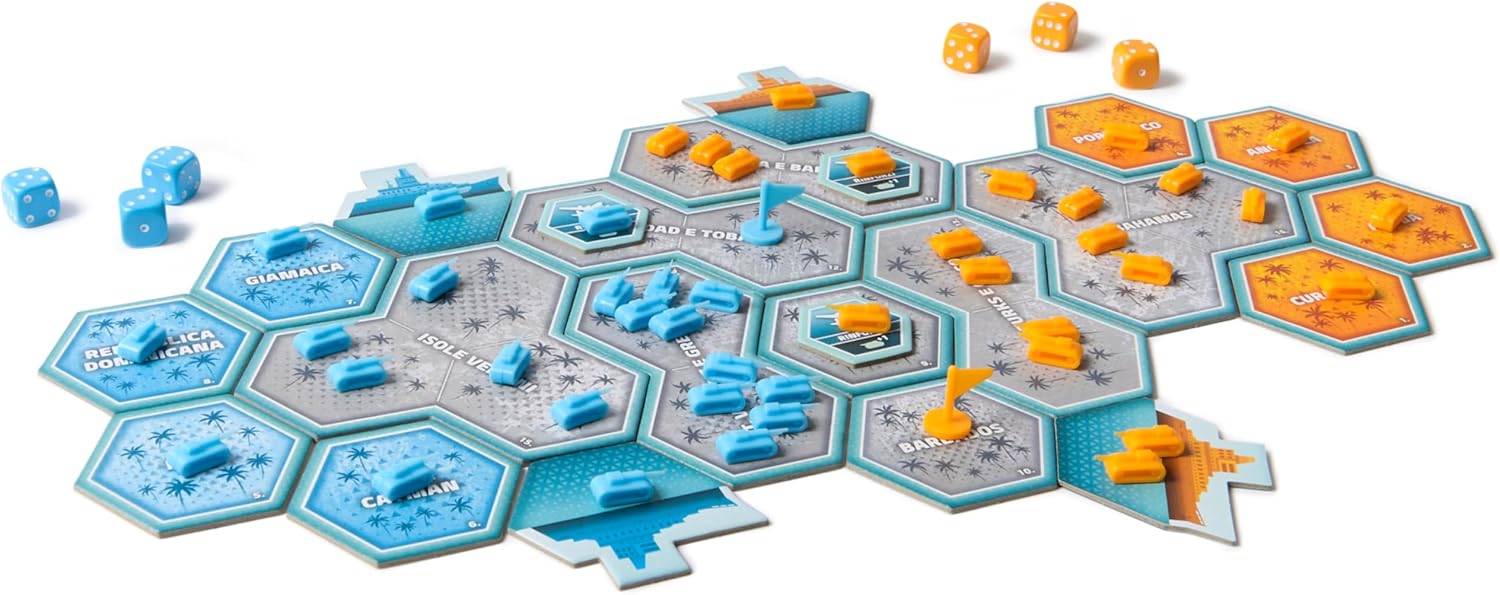 Editrice Giochi, Risiko! Oceano, 2 Games in 1, Board Games and Strategy for Family and Friends, Board Games for Adults and Children, Expansion of Risiko and Single Game, 8+ Years