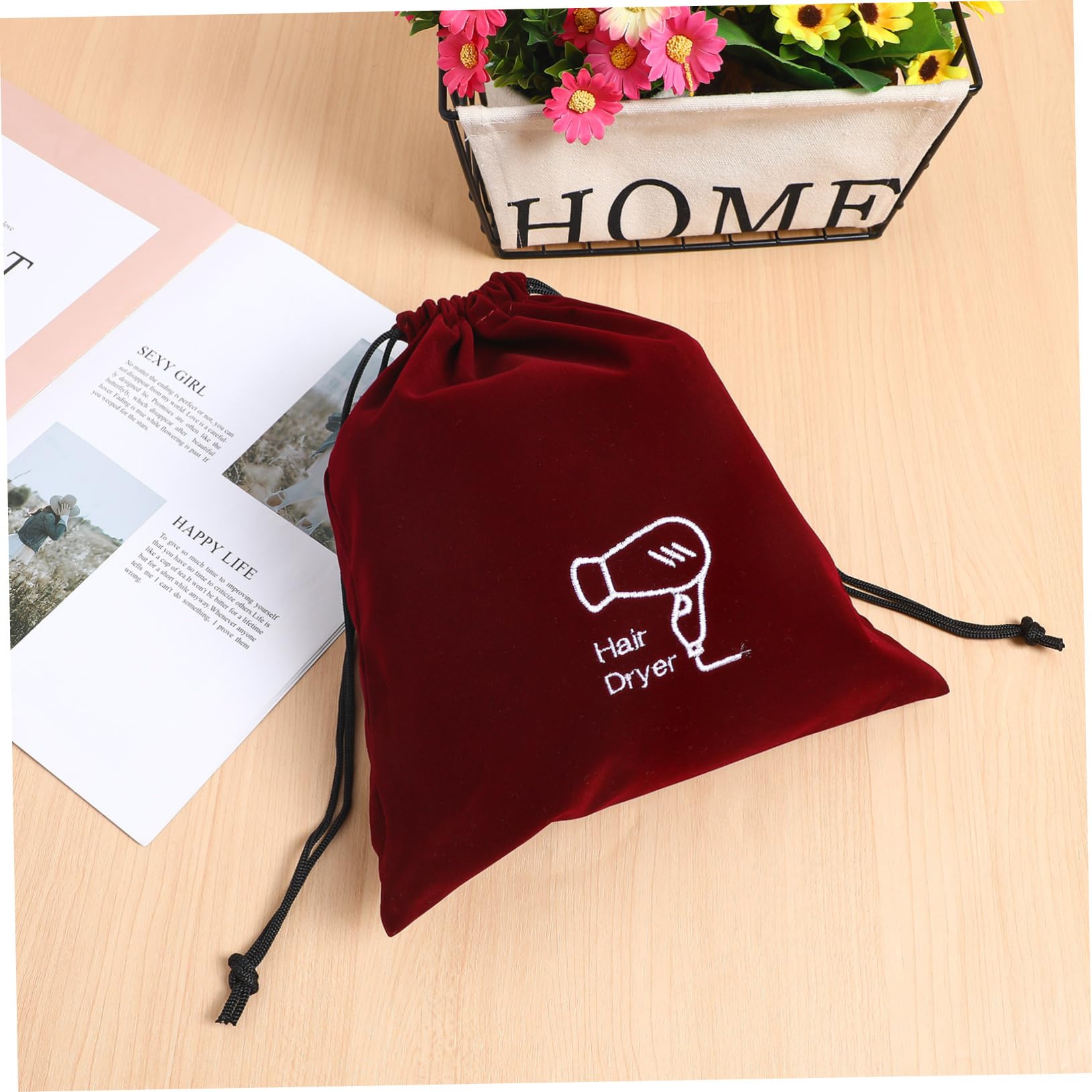VICASKY 5 tasche con coulisse in tessuto, sacchetti in tessuto, sacchetti per il pane, organizer per asciugacapelli, borsa per la cultura da viaggio, borsa per la piscina, sacchetto per imballaggio