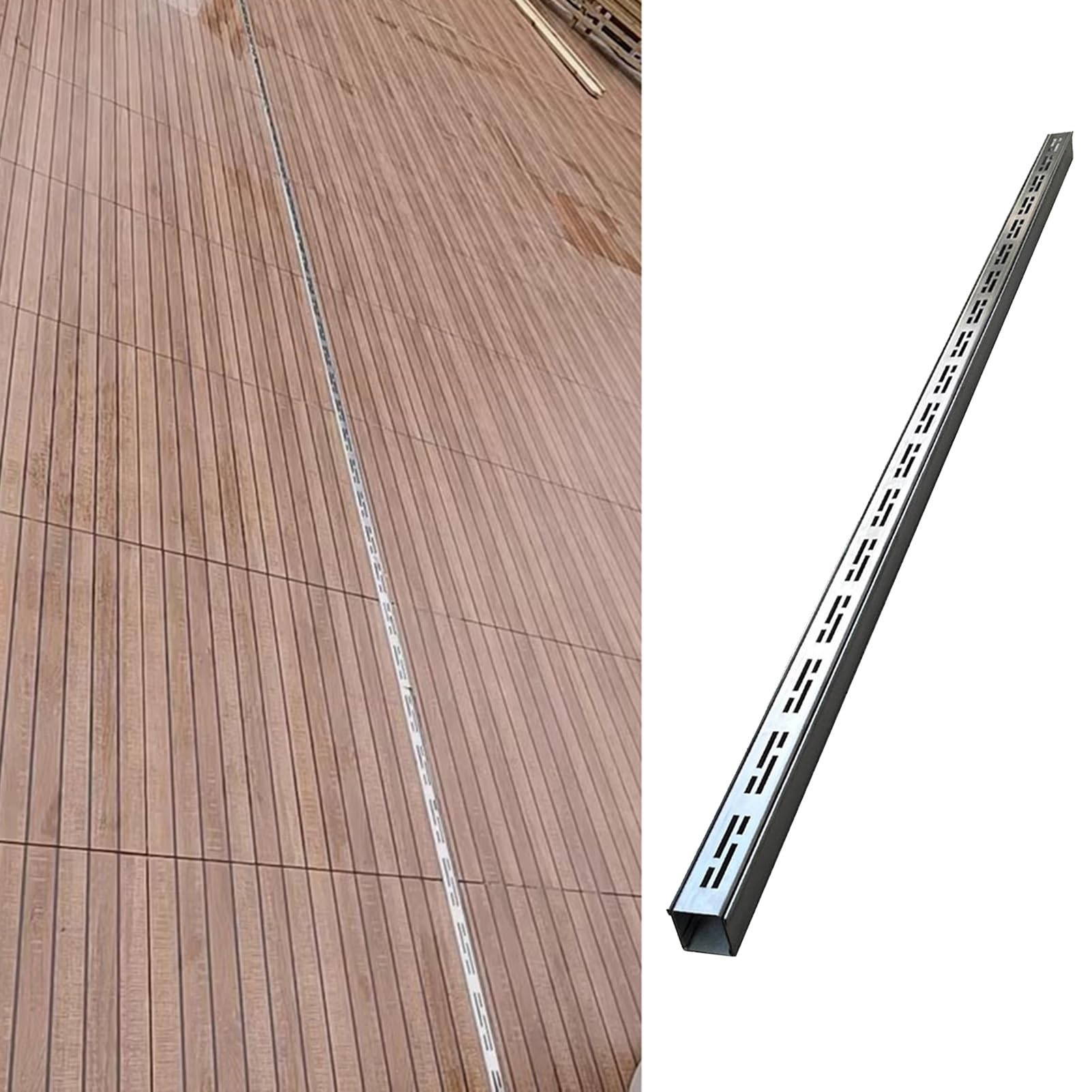 Estesthétique améliorée pour drainage extérieur de trottoir avec caniveau