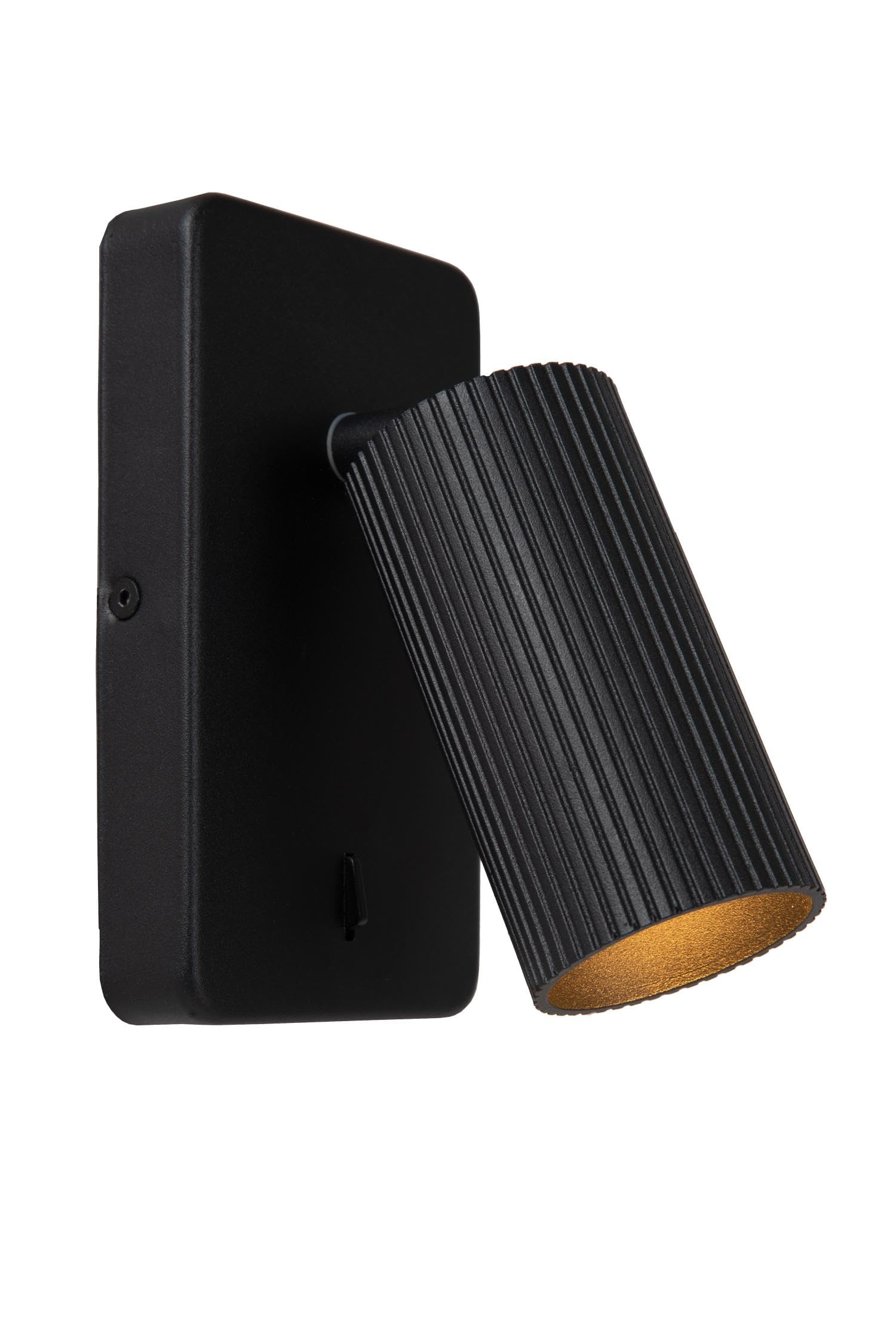 LUCIDE Clubs - Bedside lamp/Wall Light - 1xGU10 - Black