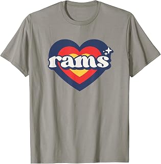 Vintage Rams High School Go Rams Pride Heart T-Shirt
