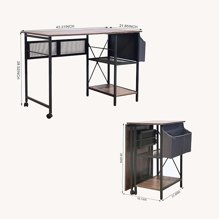 Buy Rainbow Sophia Desk, Computer Desk, Classic Foldable Home Office