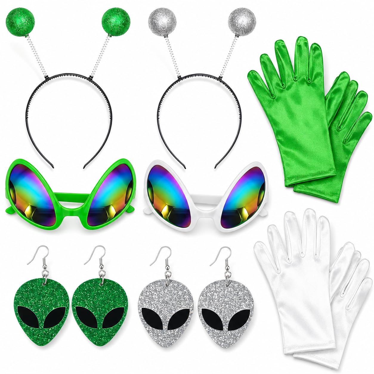 Suwnwk 12Pcs Antenna Headband Glasses Set for Halloween Costume