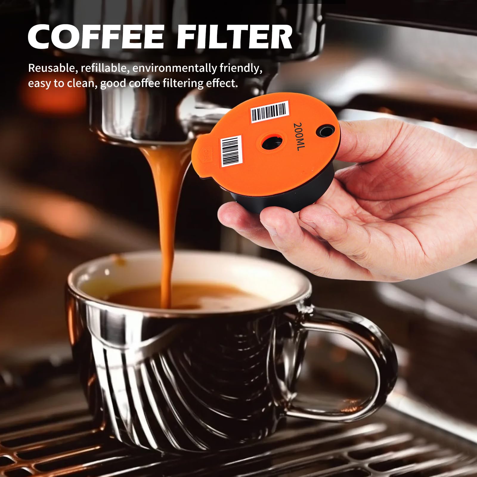 Ta*ssimo Cápsulas Recargables Café Cápsulas Recargables con Cuchara Cepillo, Cápsulas Ta*ssimo para Accesorios de Cafetera (220ml) (60+180+200+220ml)