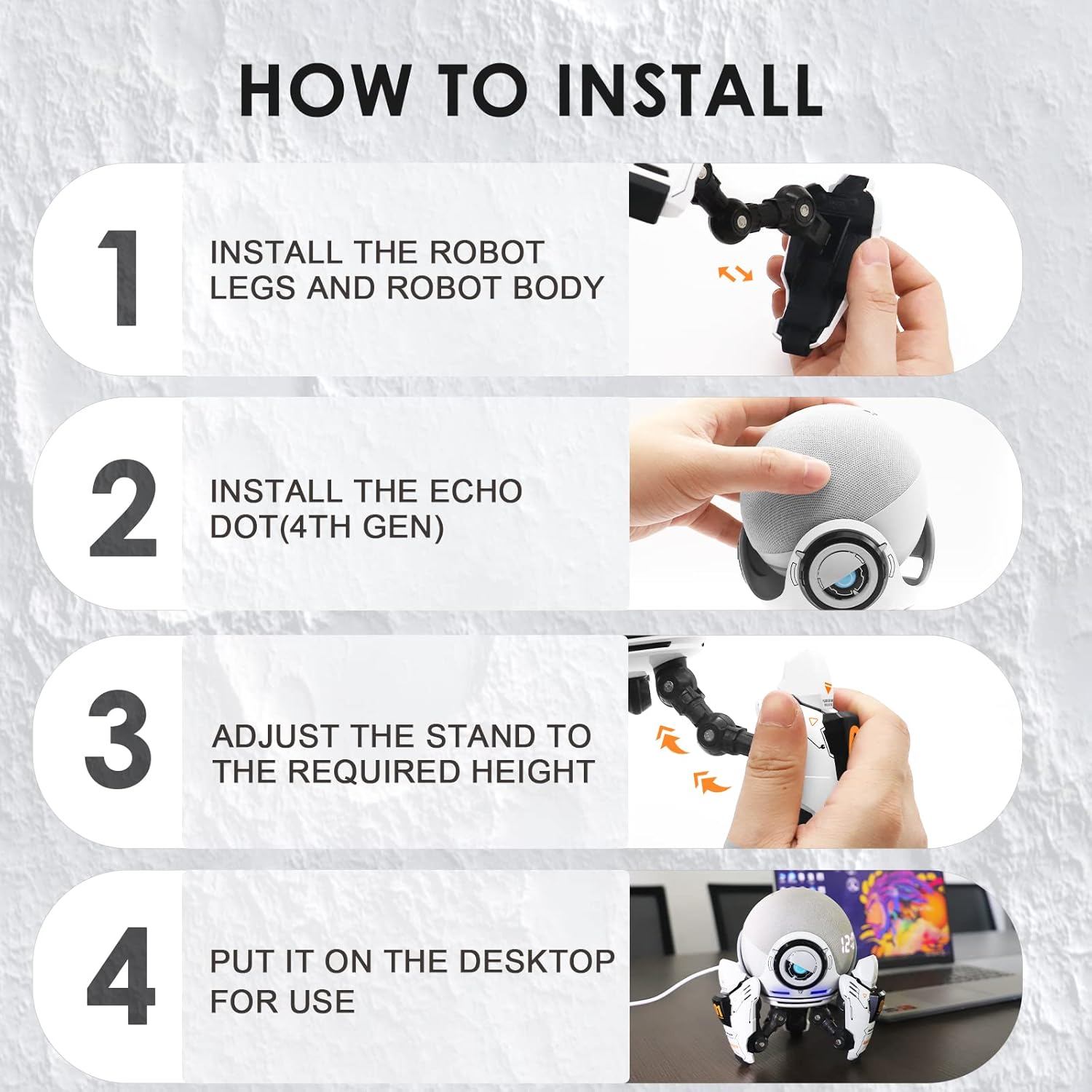 Homepod Mini Stand, Dot Table Holder, Speak Stands for Alexa Dot 4th/5th Generation Accessories, Space-Saving Dot 4th/5th Gen Desktop Stand Mount