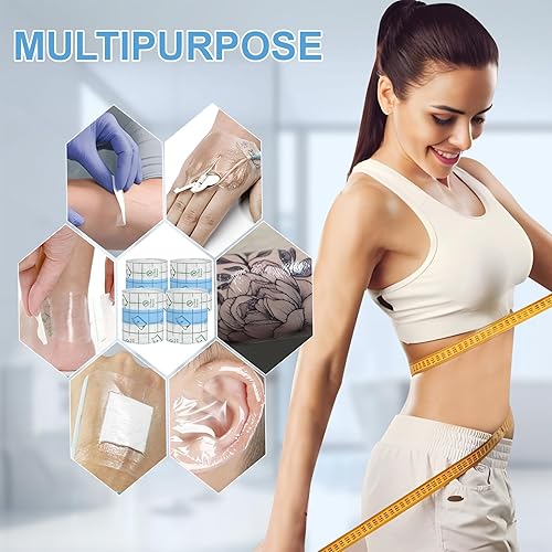 Miniatura 9 de Vendaje adhesivo elástico transparente, vendajes de película transparente impermeable, vendajes adhesivos para protección de ducha, cinta de vestir