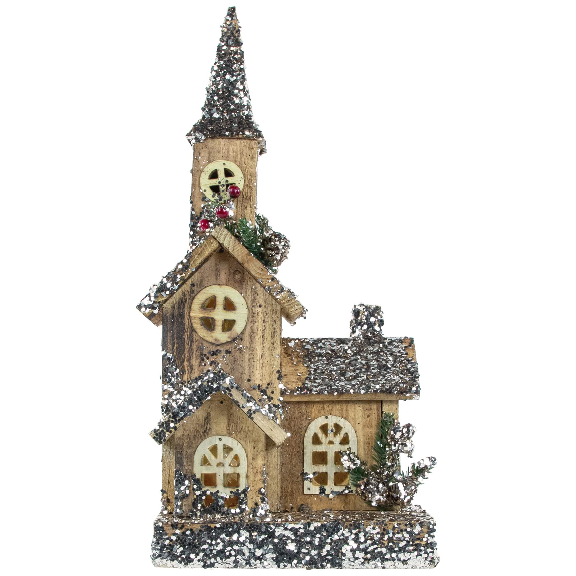 Amazon.com: Northlight LED Lighted Rustic Wooden Church Christmas
