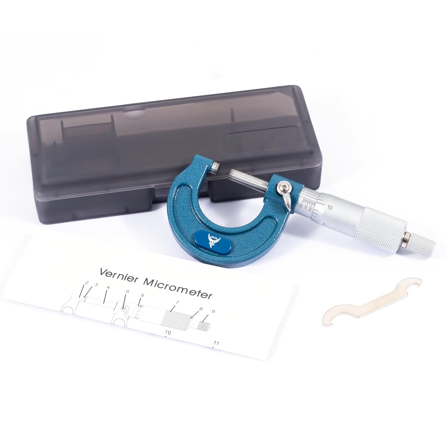 PEC Tools 0-1” Outside Micrometer, Industrial-Grade Precision Measuring Tool, Hardened Steel, High-Accuracy Micrometer with Ratchet Stop & Carbide-Tipped Measuring Faces for Machining & Engineering