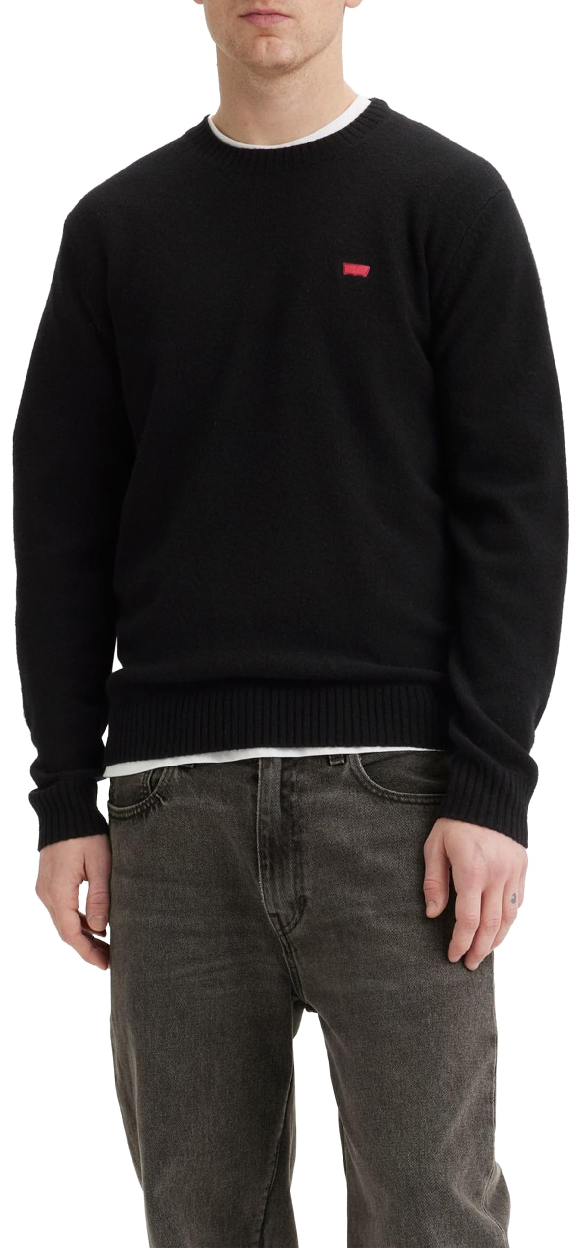 Levi's Men's Original Housemark Sweater Sweatshirt, Meteorite, M